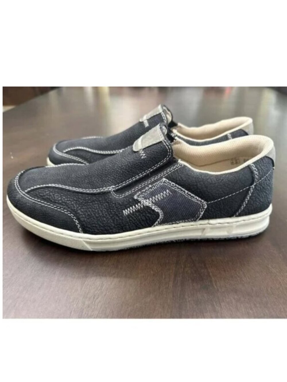 Rieker Antistress Leather Slip-On Loafers Walking Shoes Navy EU 42 US 9